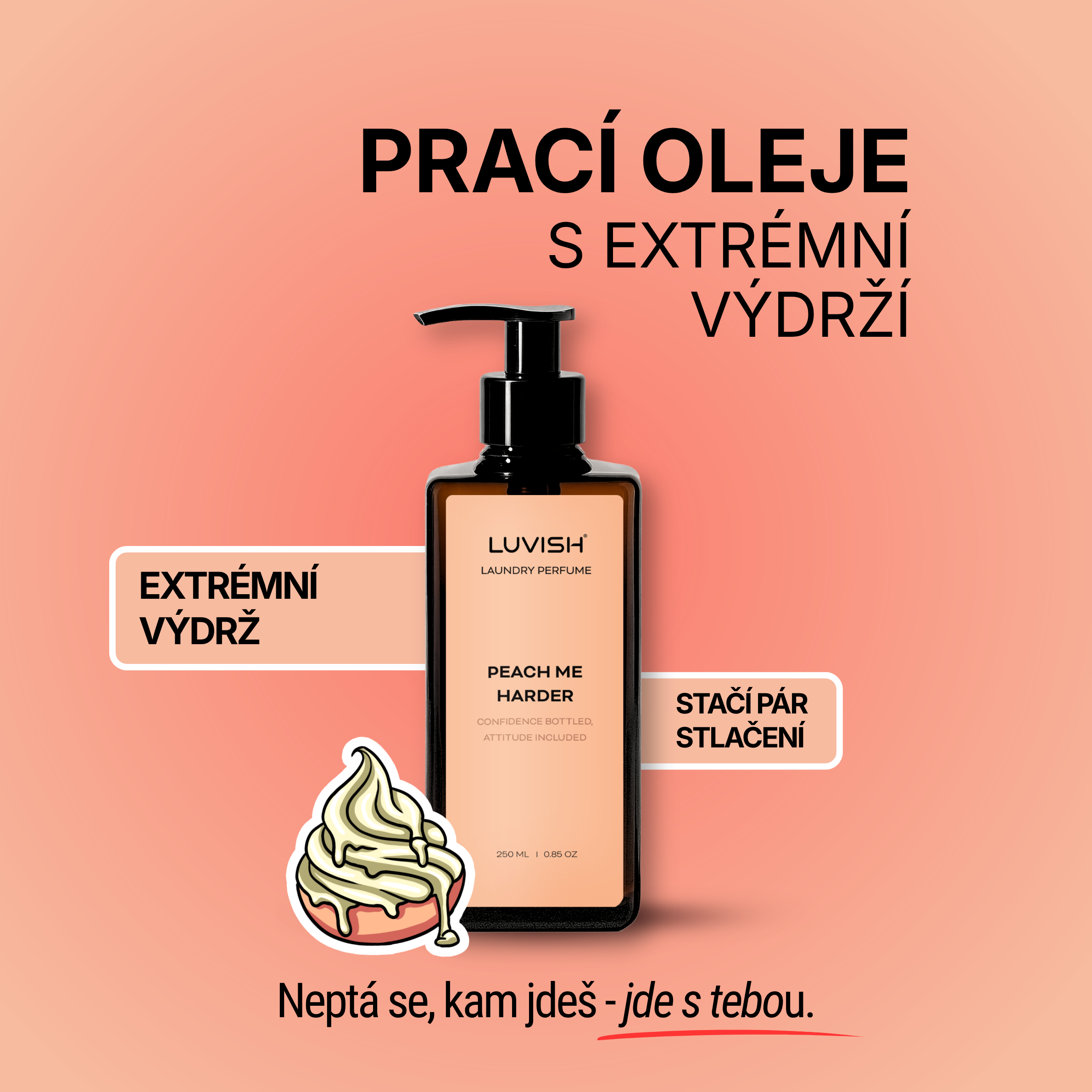 PEACH ME HARDER – Olej na praní